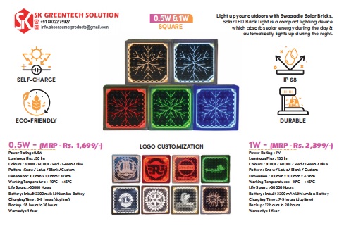 Solar Brick Light 0.5W